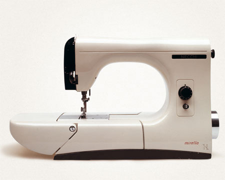 ["marella" sewing machine designed by marcello nizzoli, 1957, for necchi; part of the DESIGN SINCE 1945 exhibition]