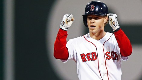 [brock holt, wearing #26, was a bright-spot stud playing every infield and outfield position in games during the 2014 season]