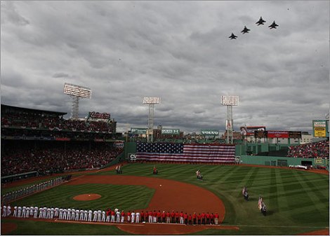 [opening day at fenway park of the 2014 season]